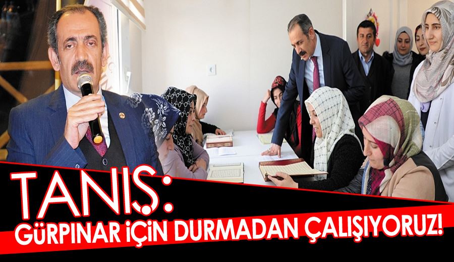 Tanış: Gürpınar için durmadan çalışıyoruz!