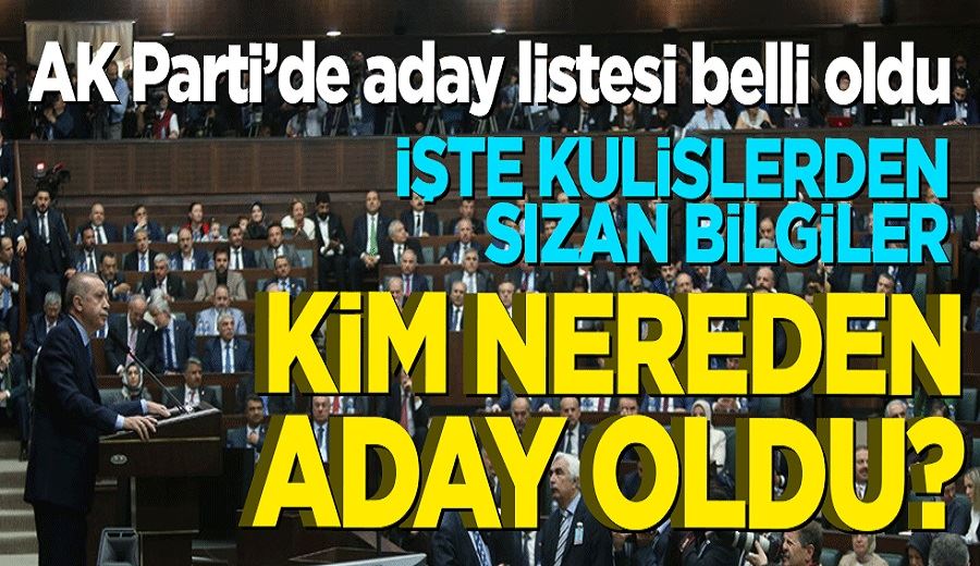 AK Parti milletvekili adayları isim listesi açıklandı! İşte kulislerden sızan bilgiler
