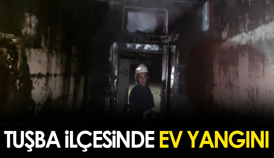 Tuşba ilçesinde ev yangını