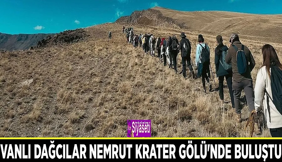 Vanlı dağcılar Nemrut Krater Gölü