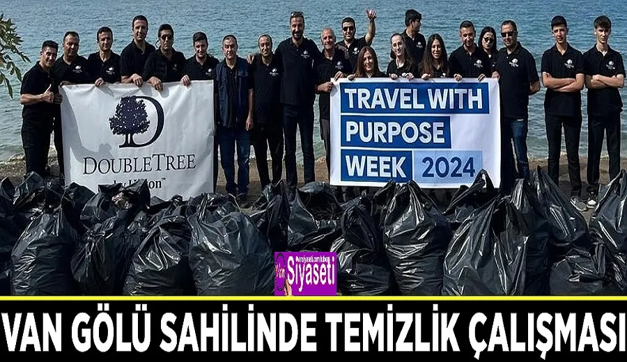 Van Gölü sahilinde temizlik çalışması