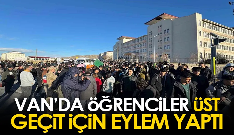 Van’da öğrenciler üst geçit için eylem yaptı