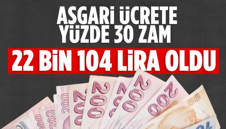 Asgari ücret belli oldu