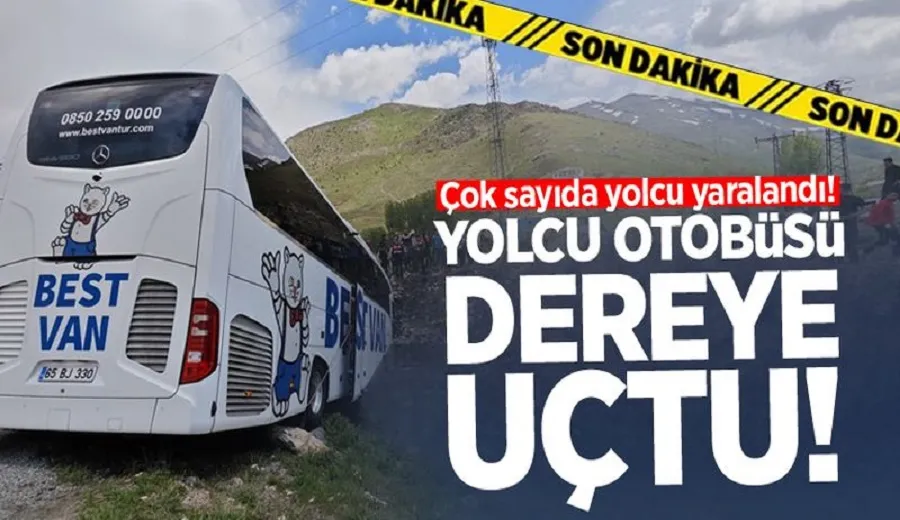 Tatvan Van Karayolunda Yolcu Otobüsü Dereye Yuvarlandı: 5 Yaralı