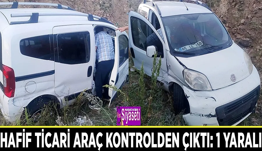 Hafif ticari araç kontrolden çıktı: 1 yaralı