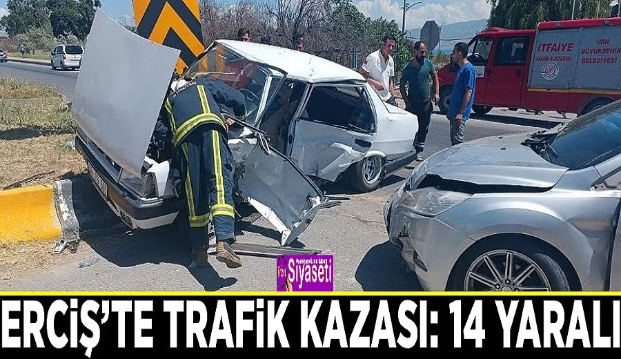 Erciş’te trafik kazası: 14 yaralı