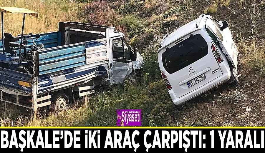 Başkale’de iki araç çarpıştı: 1 yaralı