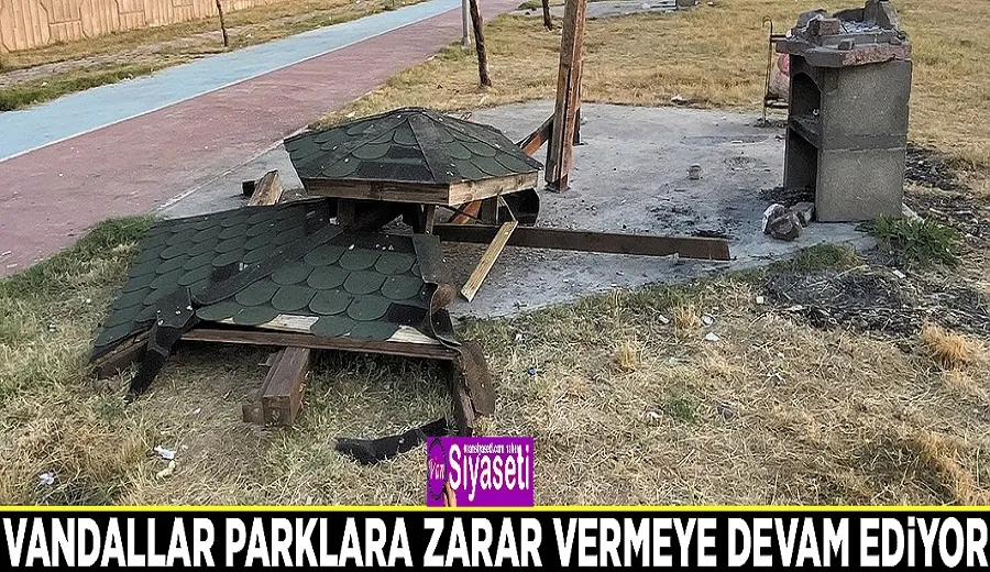 Vandallar parklara zarar vermeye devam ediyor