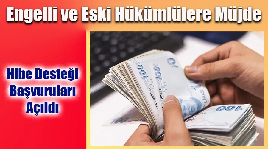 Hibe Desteği Başvuruları Açıldı: Engelli ve Eski Hükümlülere Müjde