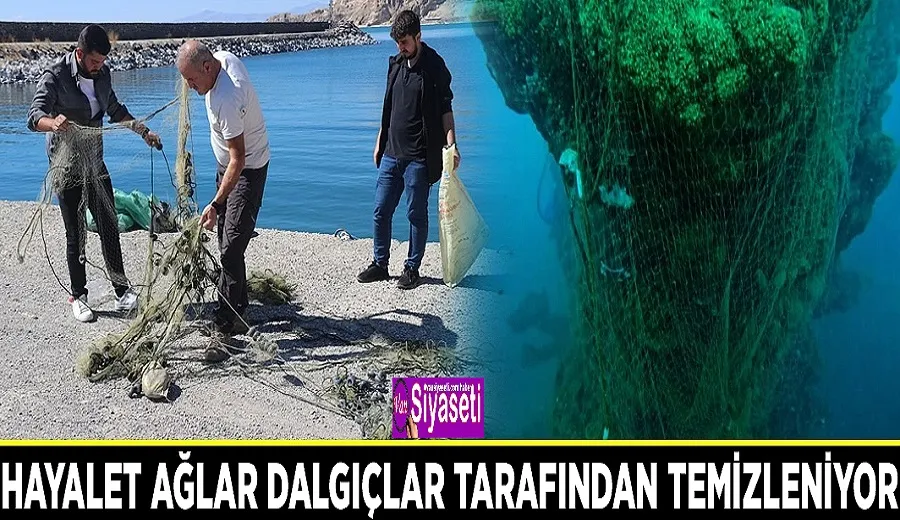 Van Gölü’ndeki hayalet ağlar dalgıçlar tarafından temizleniyor