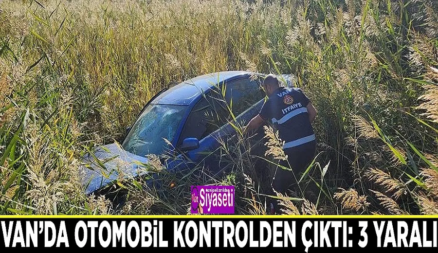 Van’da otomobil kontrolden çıktı: 3 yaralı