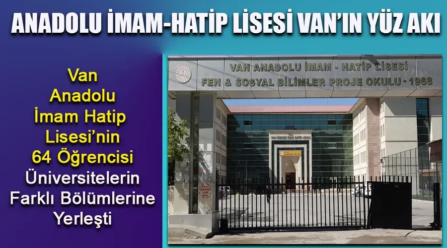 Van Anadolu İmam-Hatip Lisesi Öğrencileri Yüz Akı Oldu