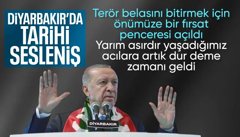 Cumhurbaşkanı Erdoğan:Terör belasını bitirmek için önümüze bir fırsat penceresi açıldı