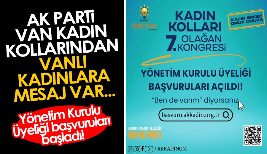 Ak Parti Van Kadın Kollarından Vanlı kadınlara mesaj var