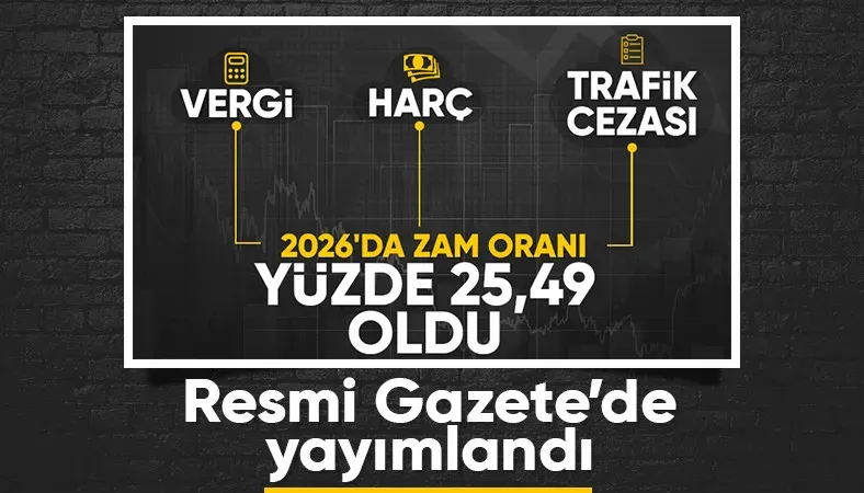 Yüzde 25,49 olarak belirlenen yeniden değerleme oranı Resmi Gazete