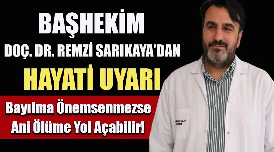 Doç. Dr. Remzi Sarıkaya Uyardı: 