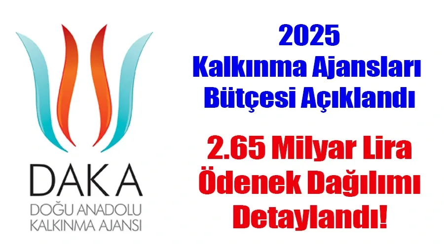 2025 Kalkınma Ajansları Bütçesi Açıklandı: 2.65 Milyar Lira Ödenek Dağılımı Detaylandı!