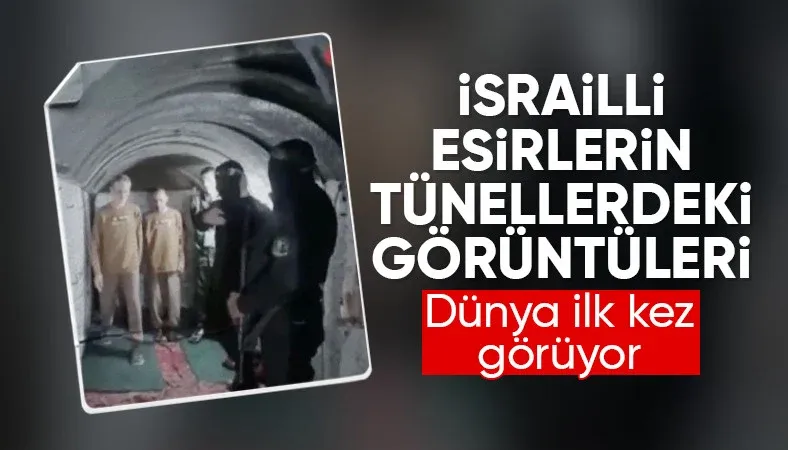 Hamas, serbest bırakılan İsrailli esirlerin tüneldeki görüntülerini paylaştı