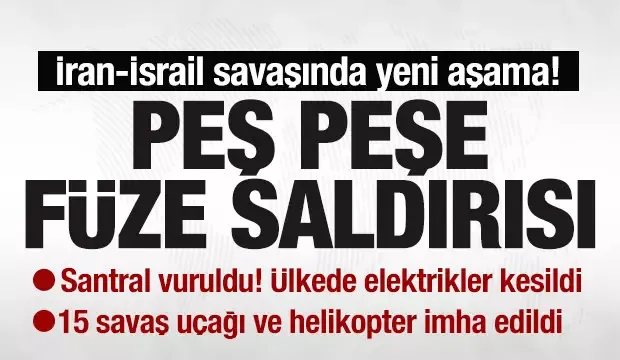 İran-İsrail savaşında yeni aşama! Füzeler peş peşe ateşlendi: 15 savaş uçağı imha edildi!
