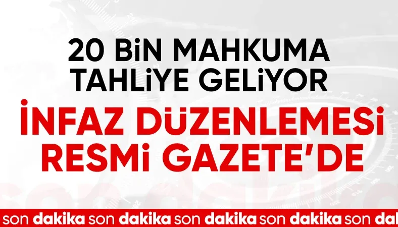 İnfaz düzenlemesi Resmi Gazete