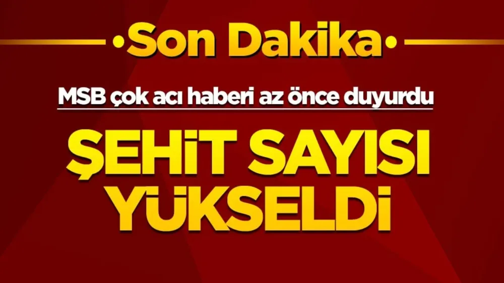 MSB çok acı haberi duyurdu: Şehit sayısı 12