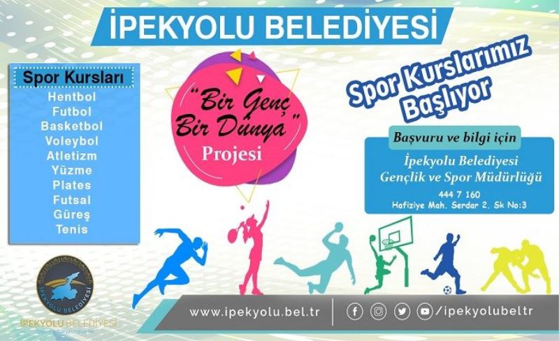 İpekyolu Belediyesinden Bir Genç Bir Dünya spor kursları
